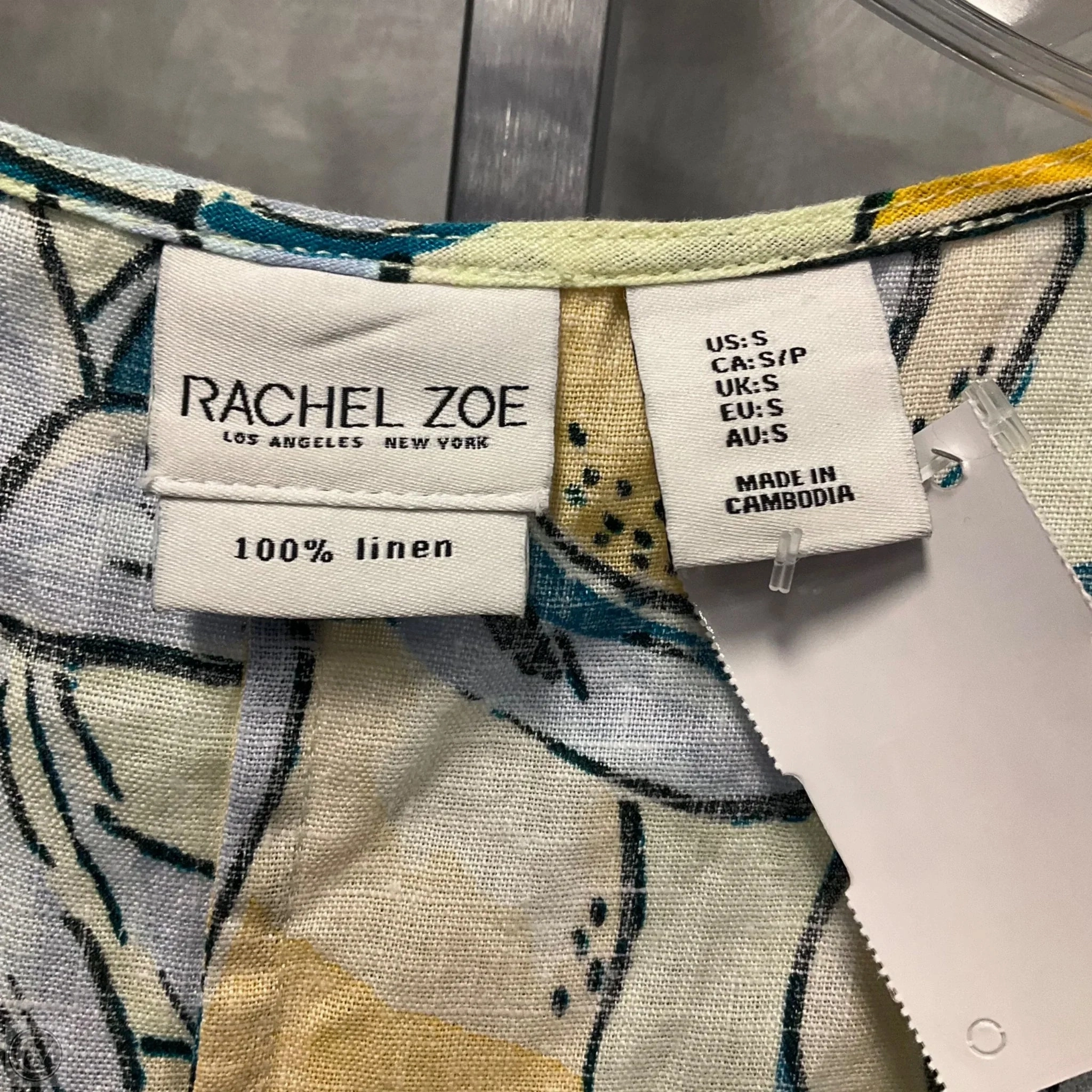 Dress Casual Short By Rachel Zoe In Blue & Yellow, Size: Sp