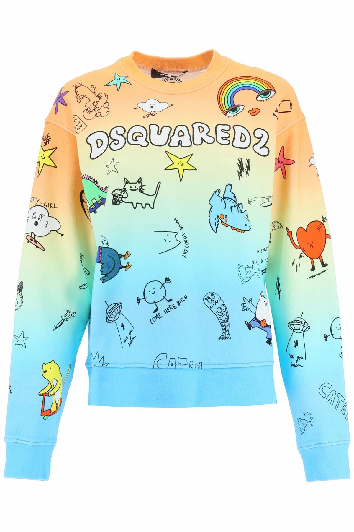 Dsquared2 Allover Graphic Logo Print Sweater