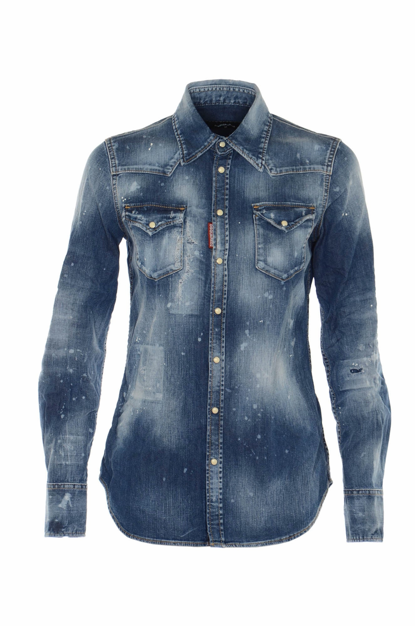 Dsquared2 Bleached Denim Shirt
