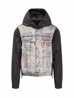 Dsquared2 Denim Panelled Hoodie
