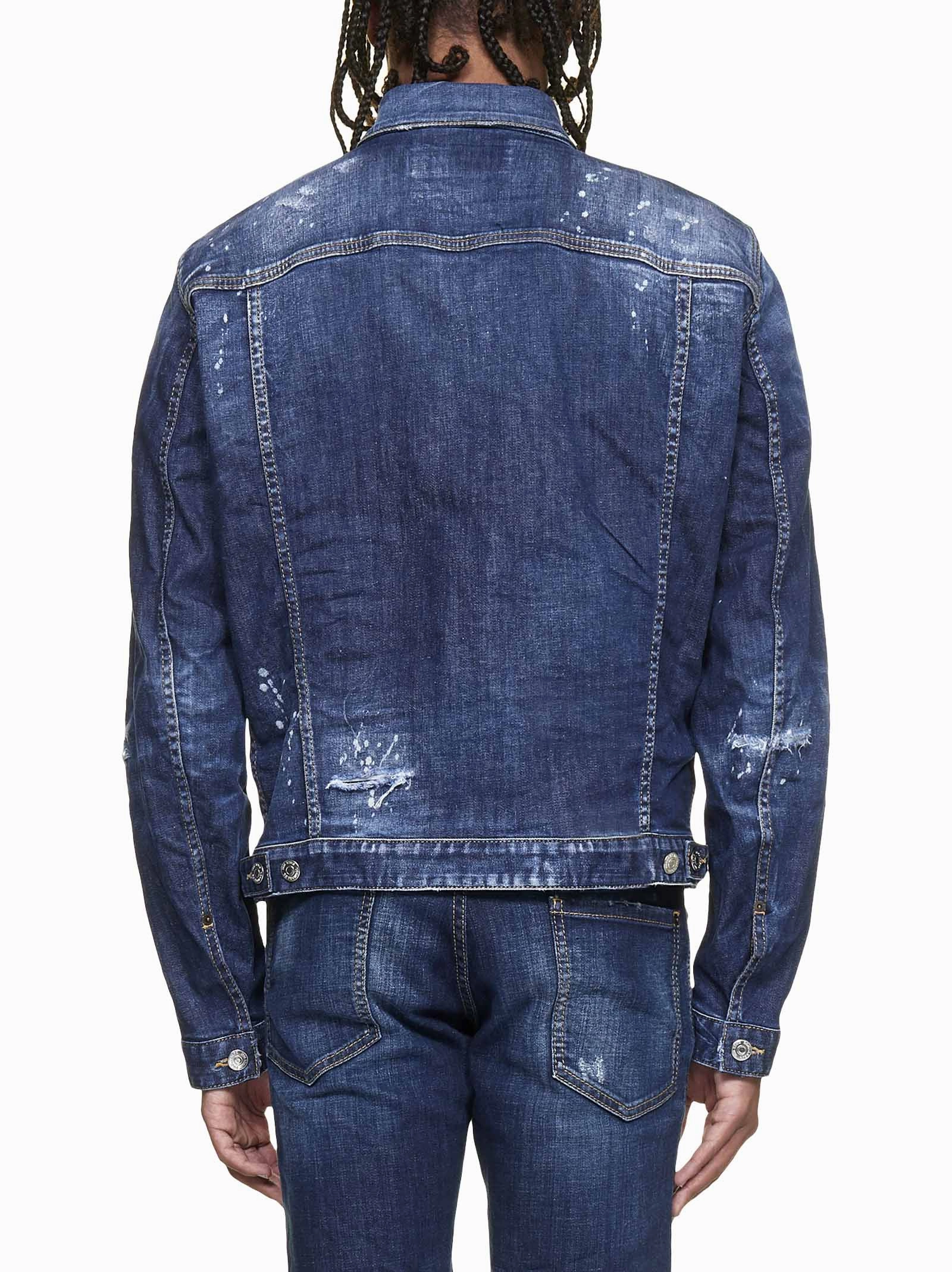 Dsquared2 Distressed Denim Jacket