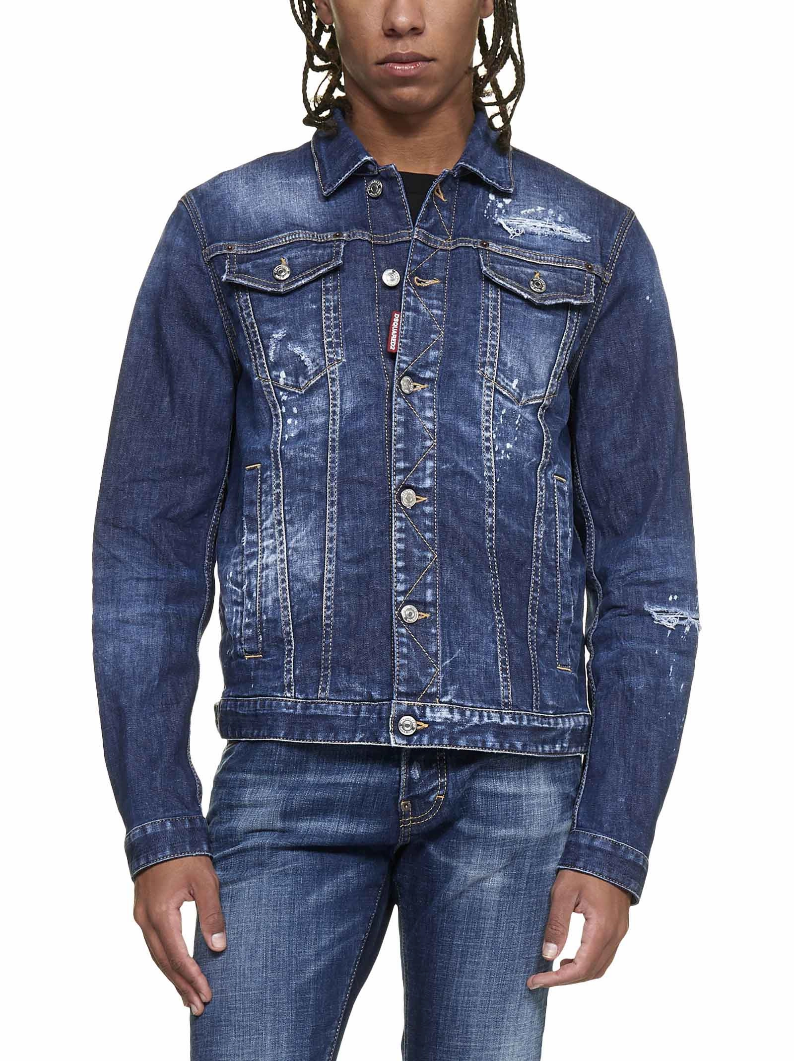 Dsquared2 Distressed Denim Jacket