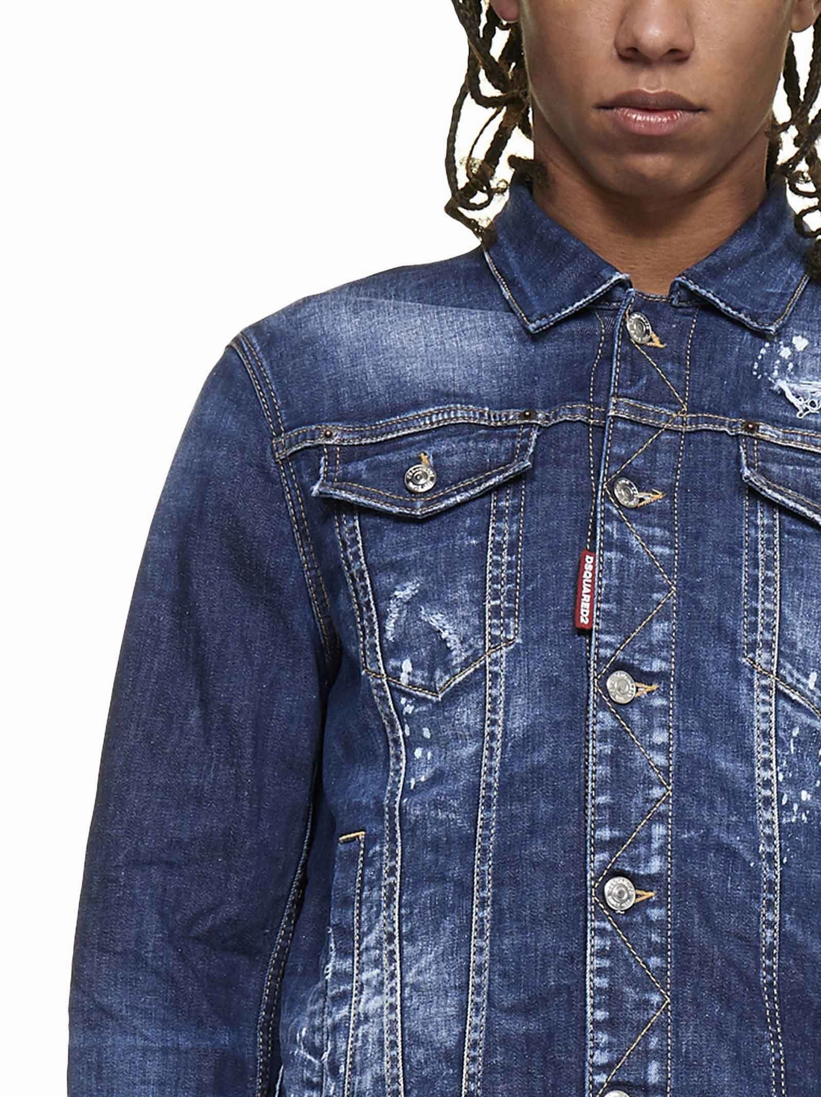 Dsquared2 Distressed Denim Jacket