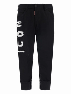 Dsquared2 Icon Logo Print Tapered Jeans
