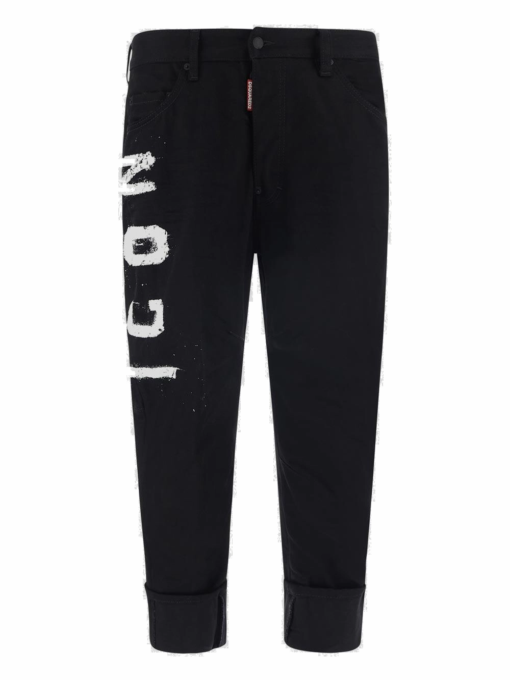 Dsquared2 Icon Logo Print Tapered Jeans