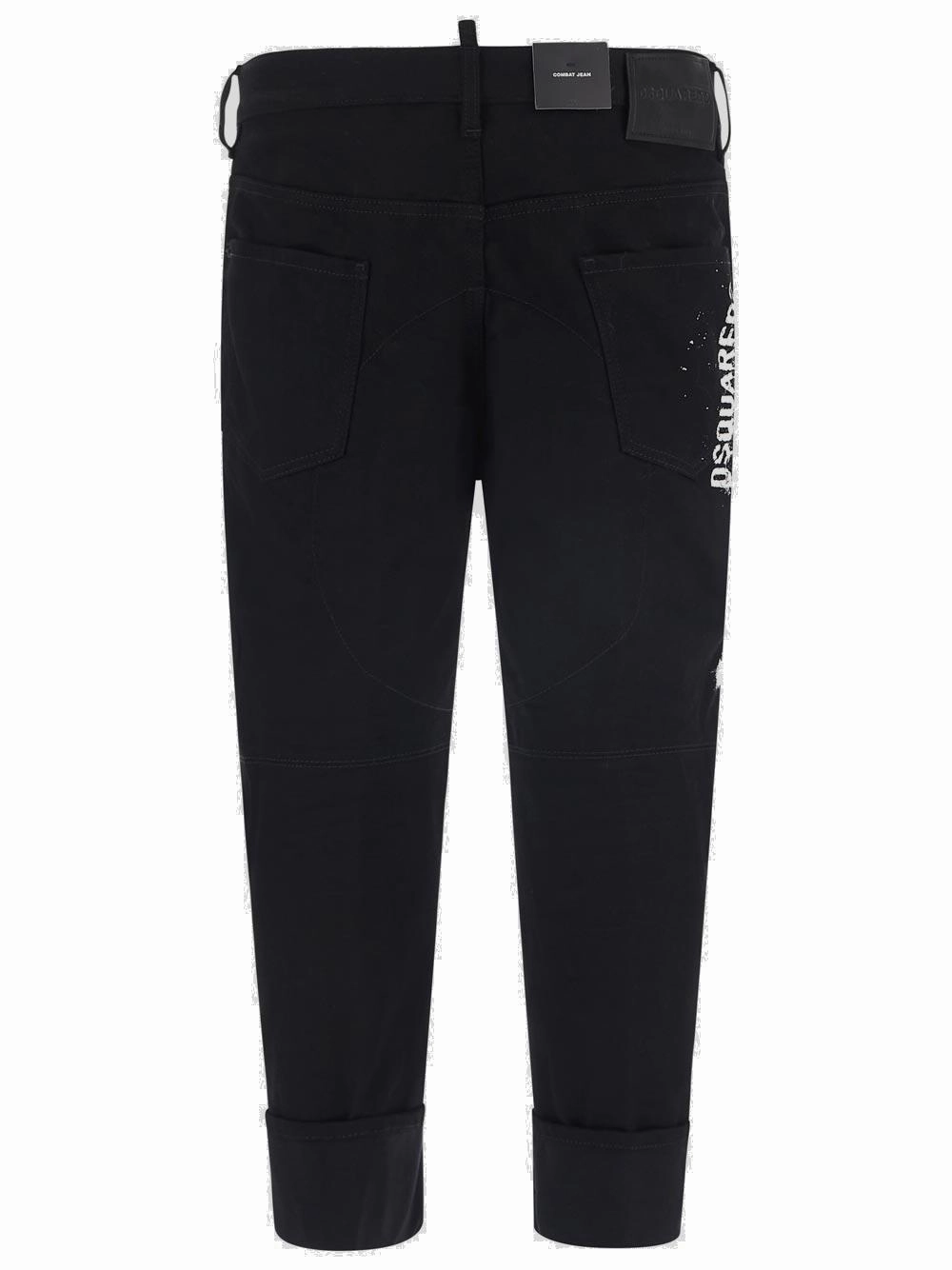 Dsquared2 Icon Logo Print Tapered Jeans