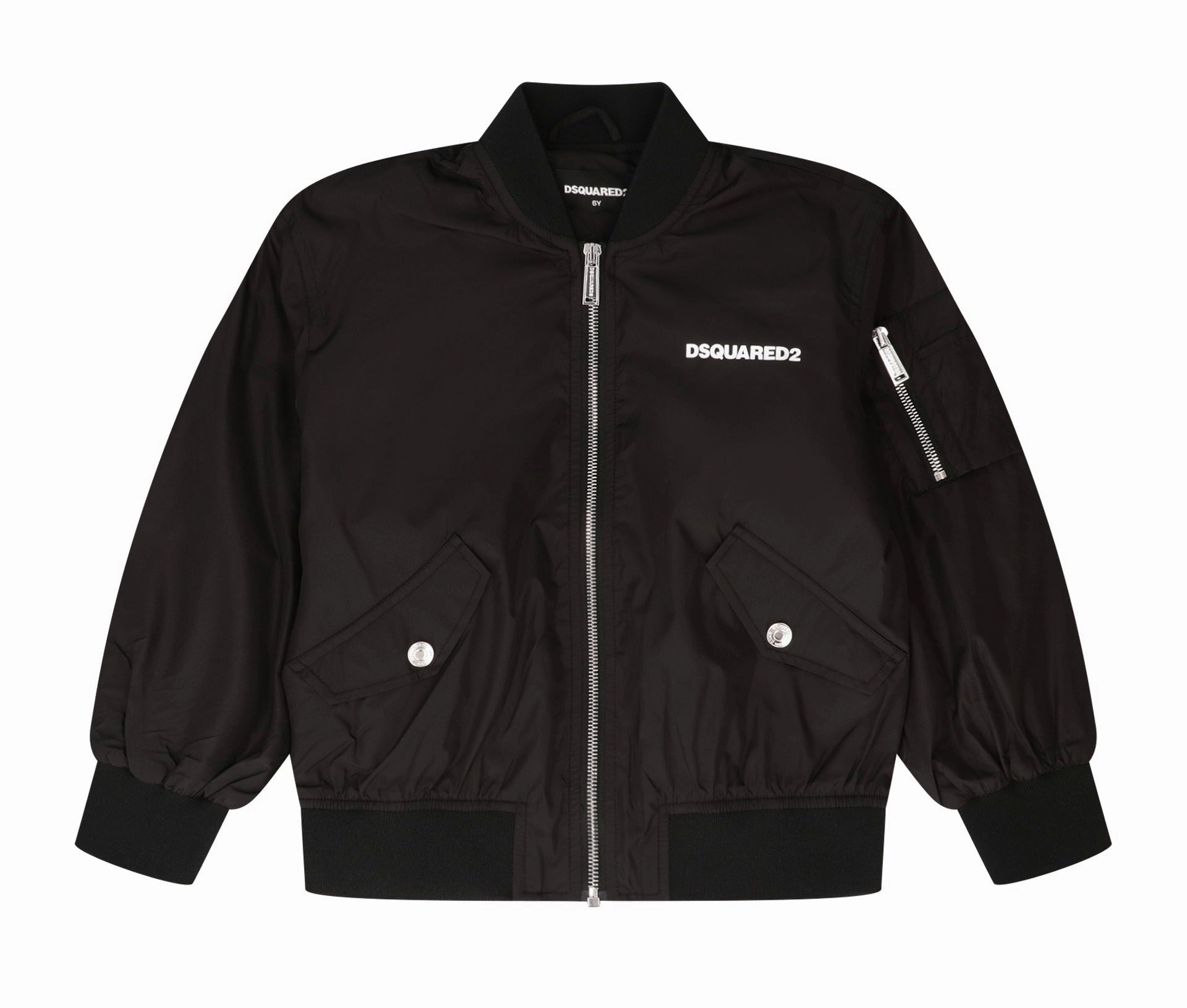 Dsquared2 Kids Logo Printed Zip-Up Bomber Jacket