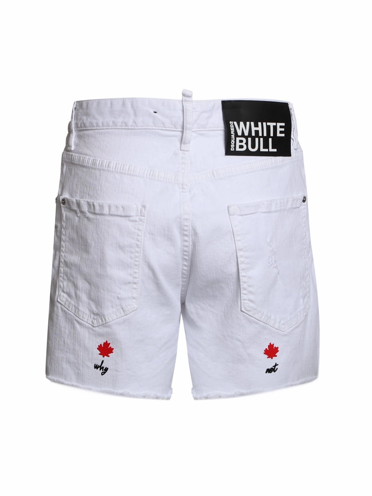 Dsquared2 Logo Patch Denim Shorts