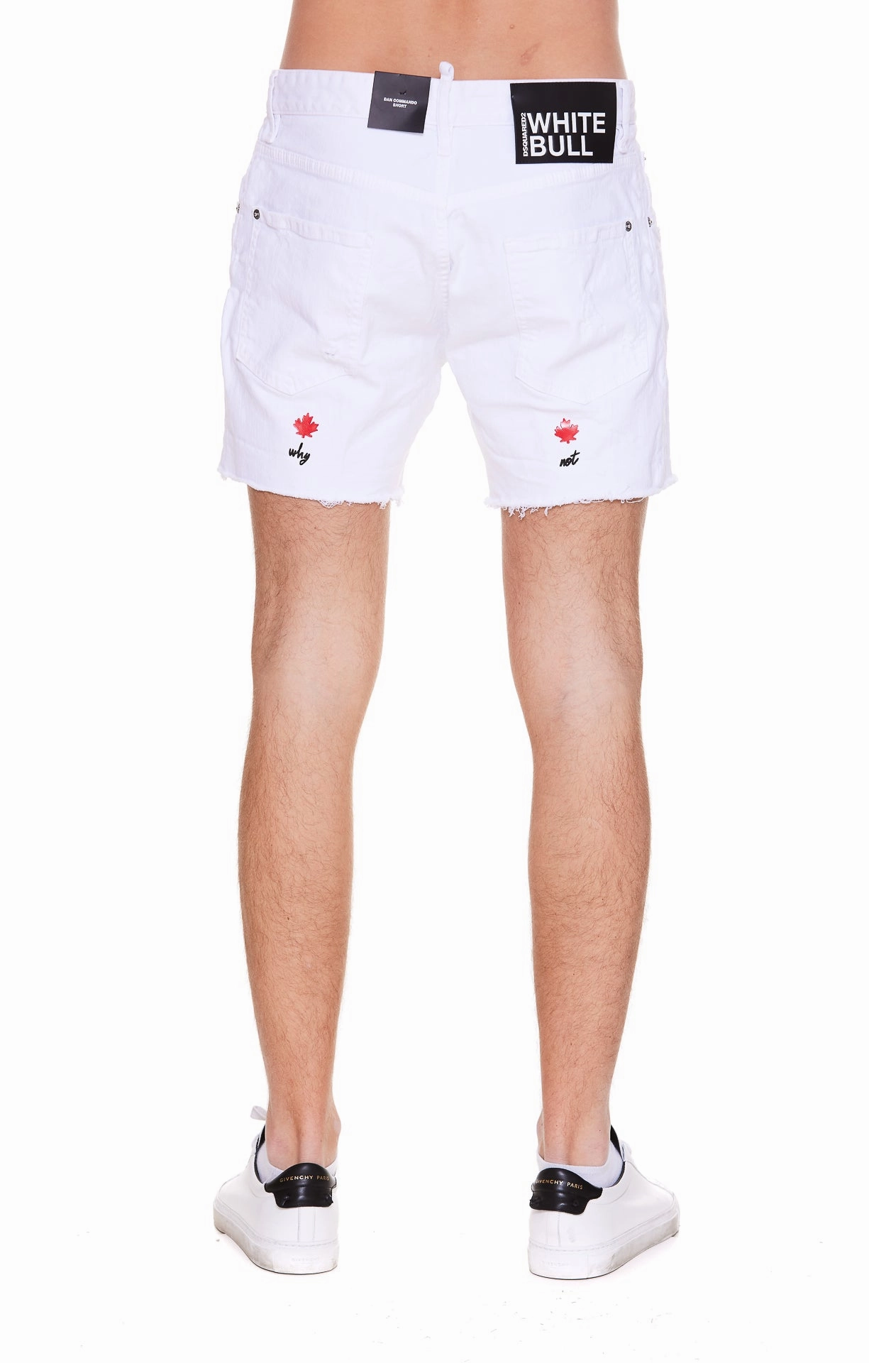 Dsquared2 Logo Patch Denim Shorts