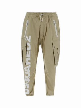 Dsquared2 Logo Print Tapered Cargo Pants