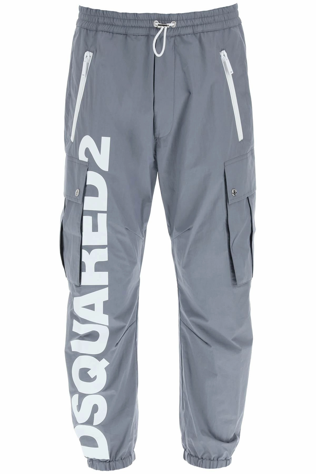 Dsquared2 Logo Print Tapered Cargo Pants