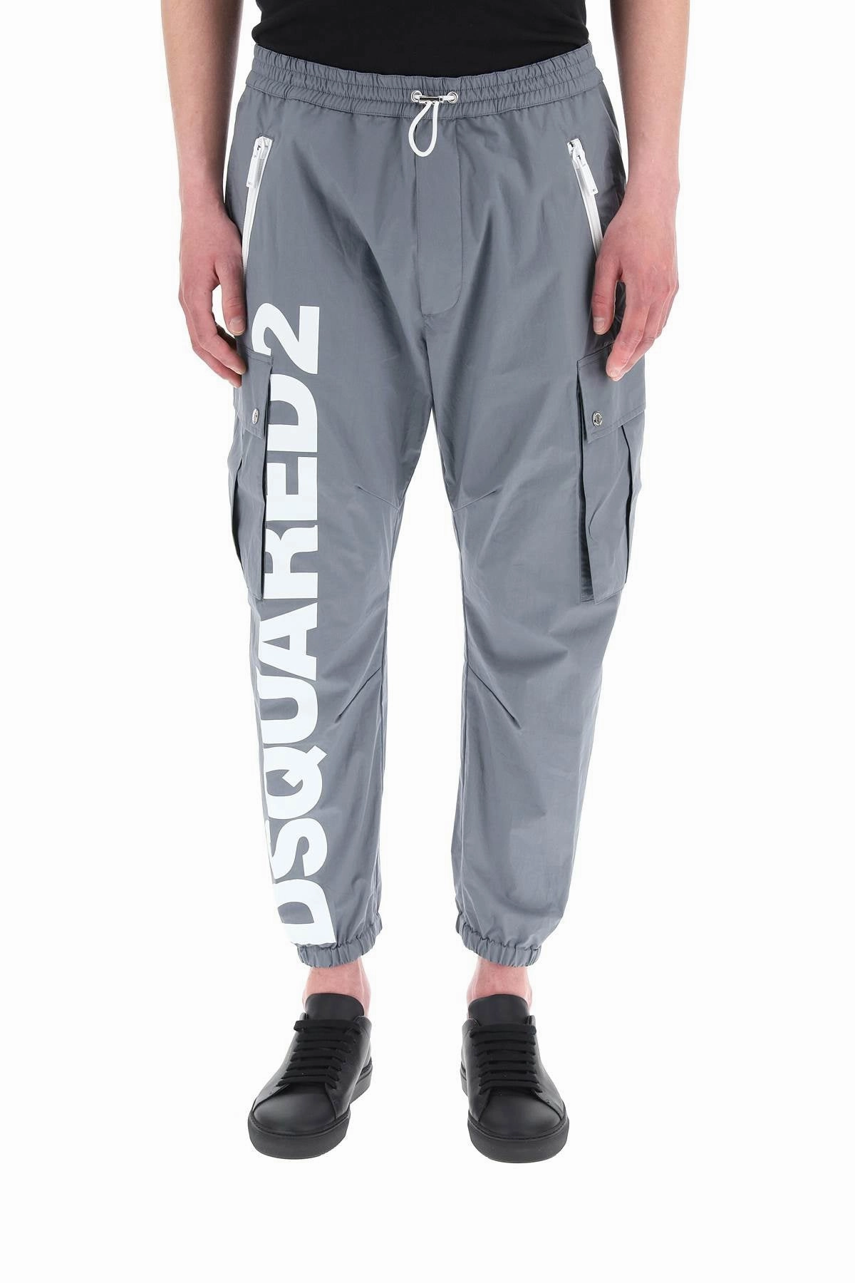 Dsquared2 Logo Print Tapered Cargo Pants