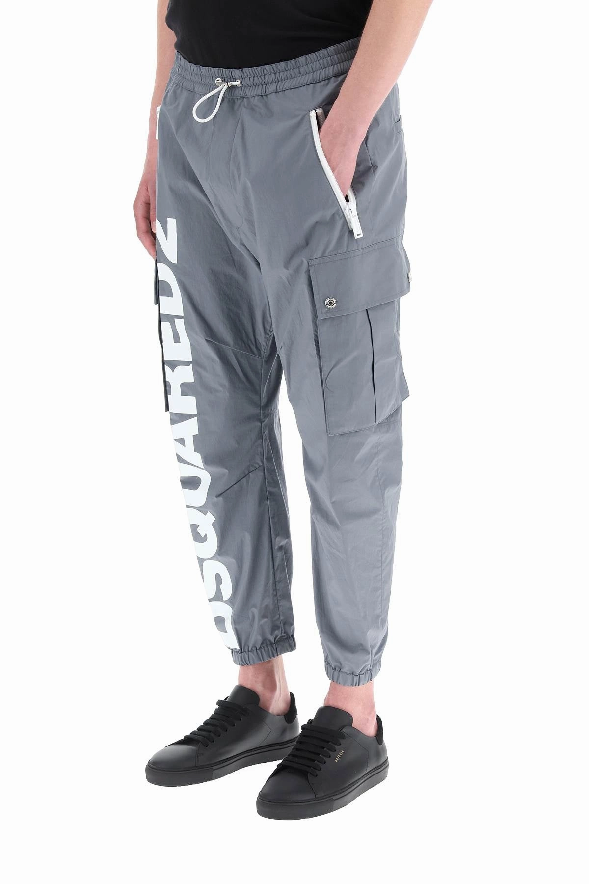 Dsquared2 Logo Print Tapered Cargo Pants