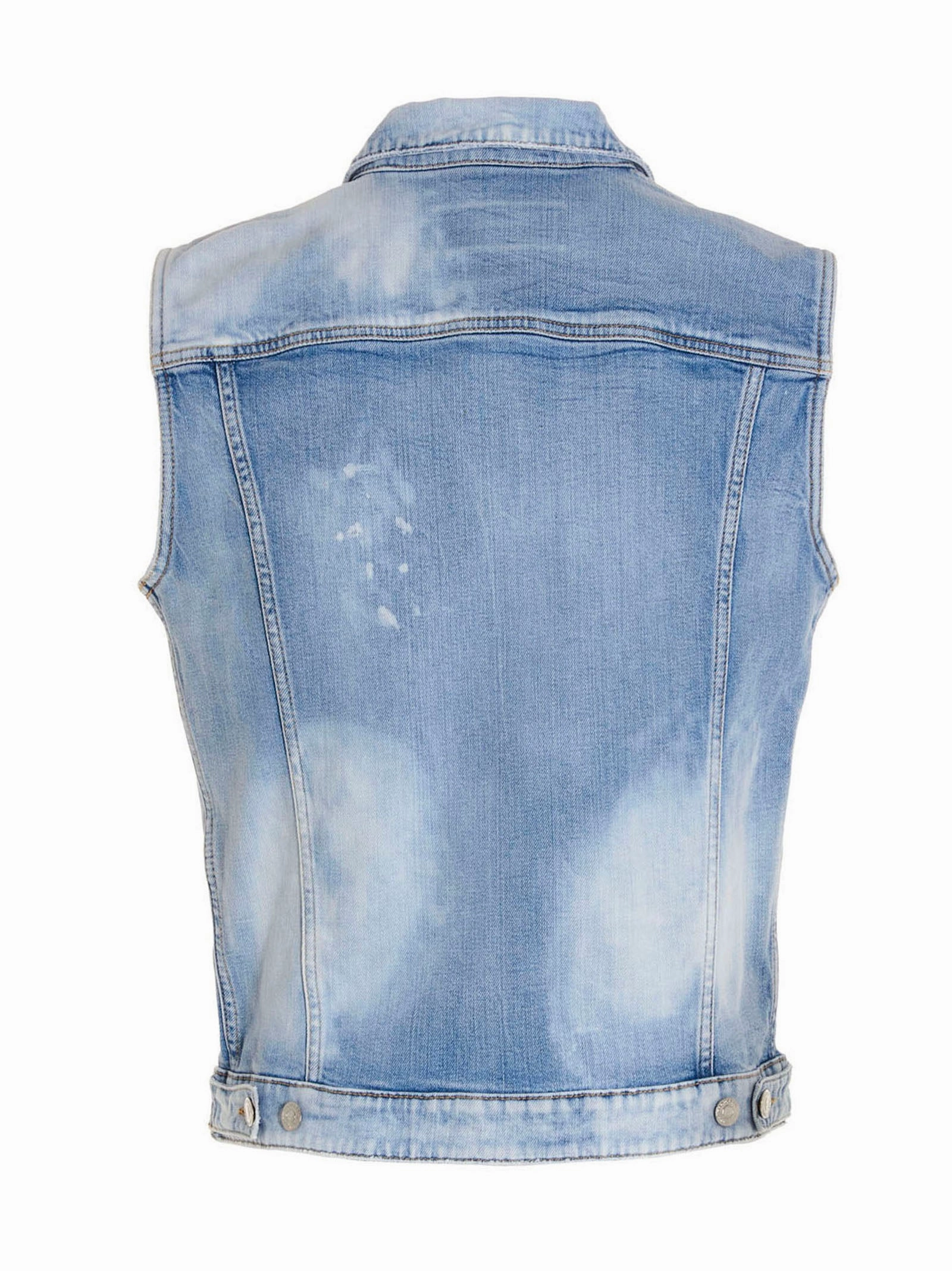 Dsquared2 Sleeveless Buttoned Denim Vest