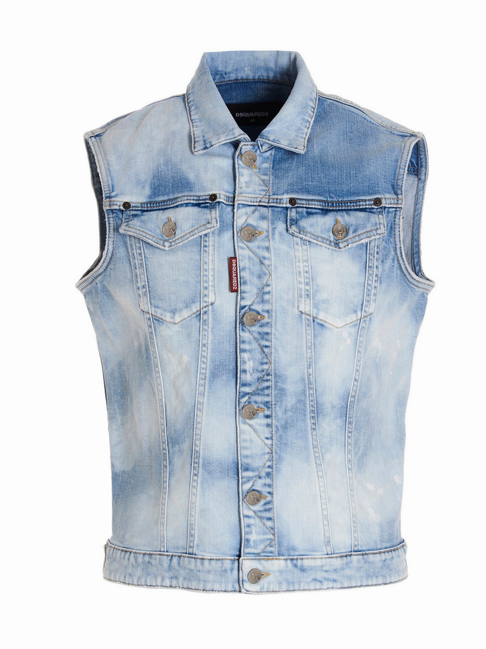 Dsquared2 Sleeveless Buttoned Denim Vest