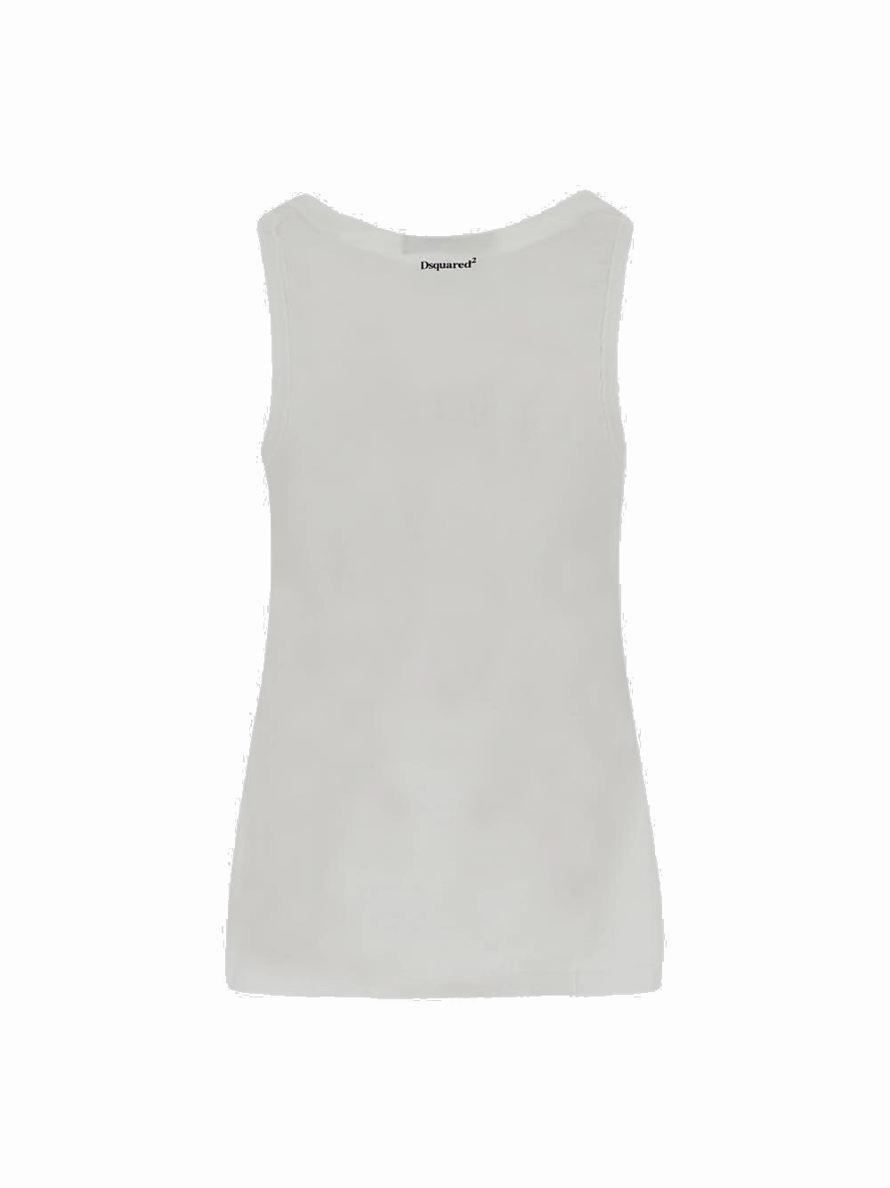Dsquared2 Slogan Print Scoop Neck Tank Top