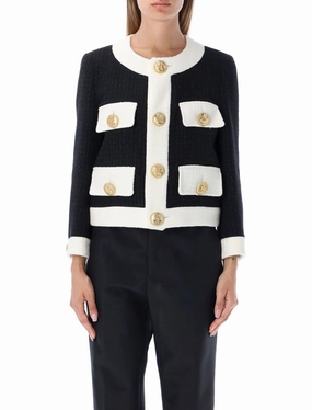 Dsquared2 Tweed Button-Up Boxy Jacket