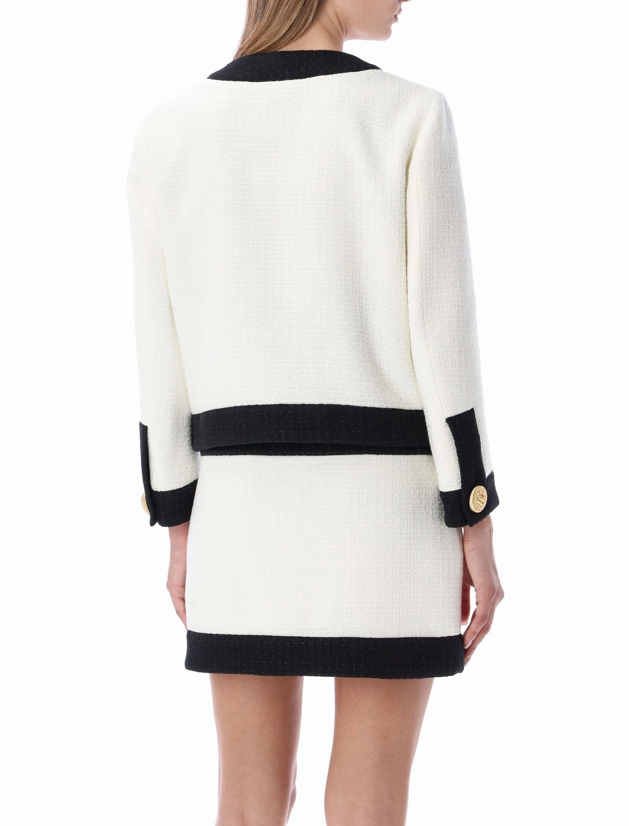 Dsquared2 Tweed Button-Up Boxy Jacket