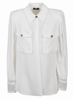 Elisabetta Franchi Button-Down Long-Sleeved Shirt