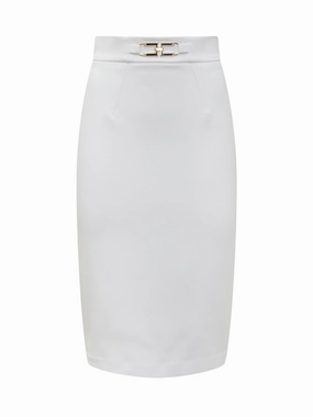 Elisabetta Franchi Logo Plaque High-Waisted Skirt