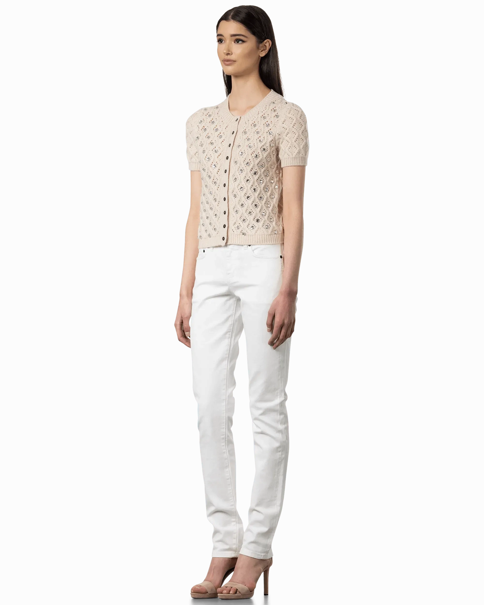 Embroidered Losanghe Cashmere Cardigan