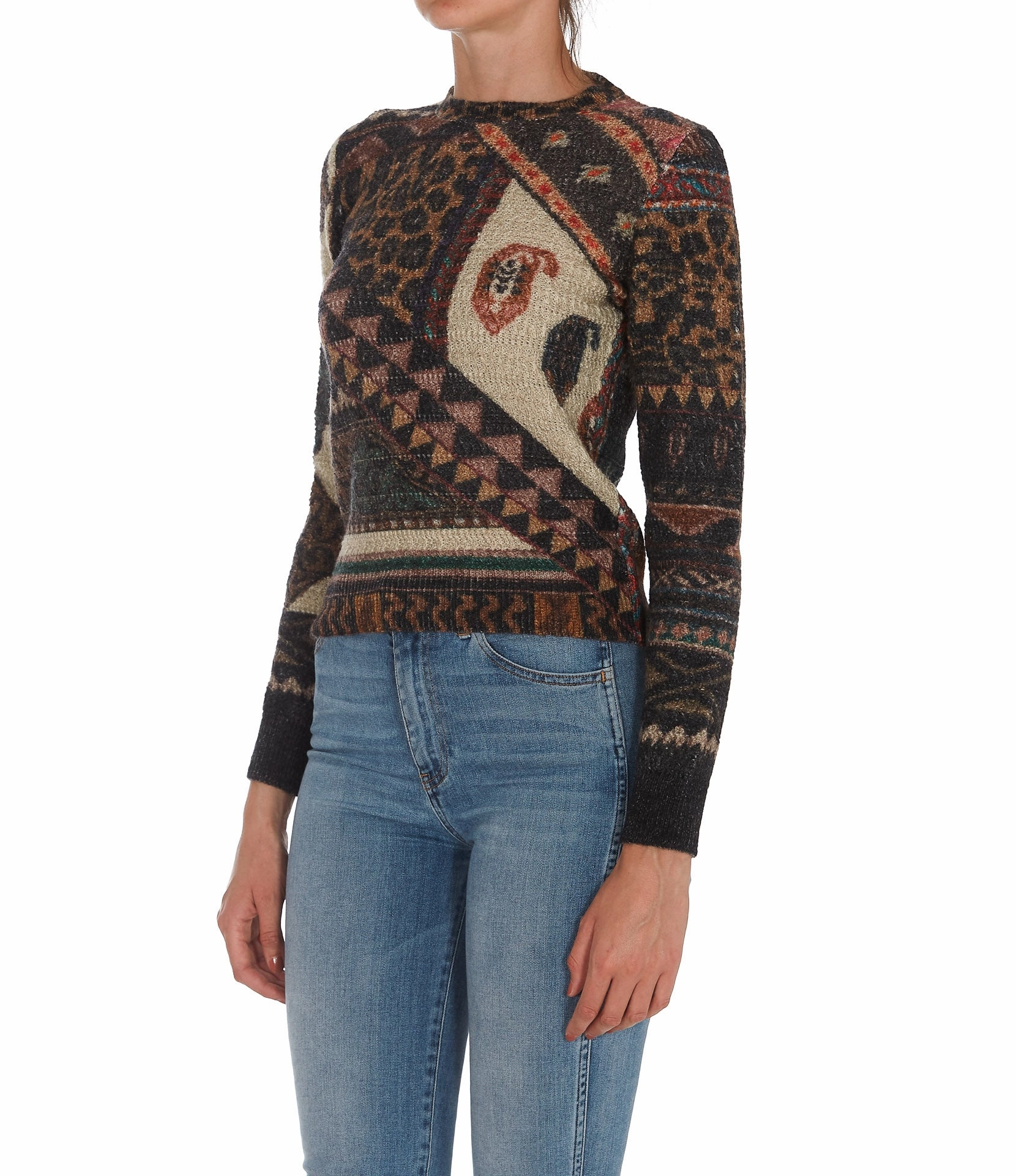 Etro Graphic Patchwork Knitted Jumper
