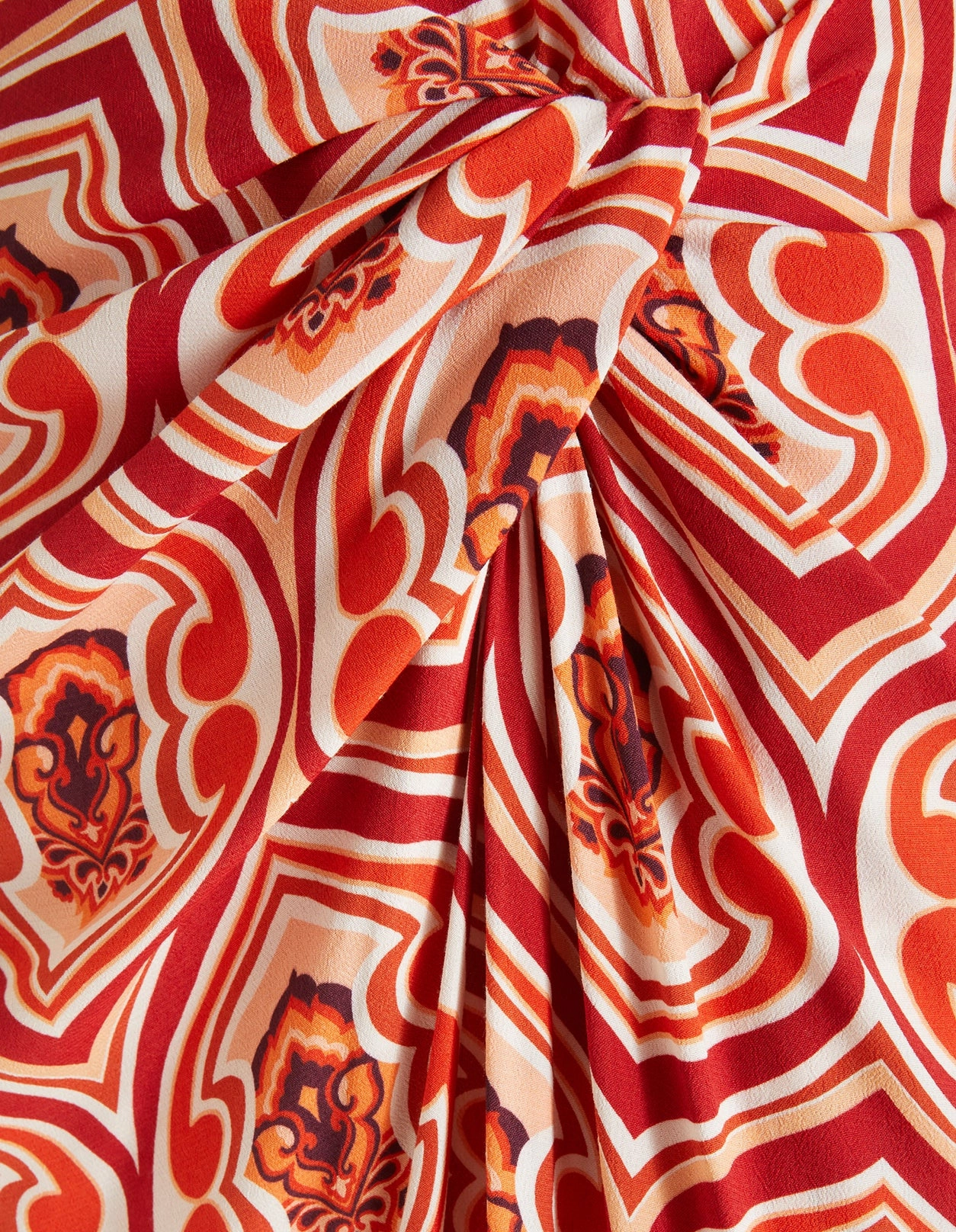 Etro Graphic Printed Ruched Sarong Skirt