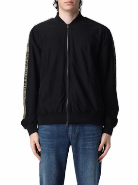 Etro Logo-Tape Long-Sleeved Bomber Jacket