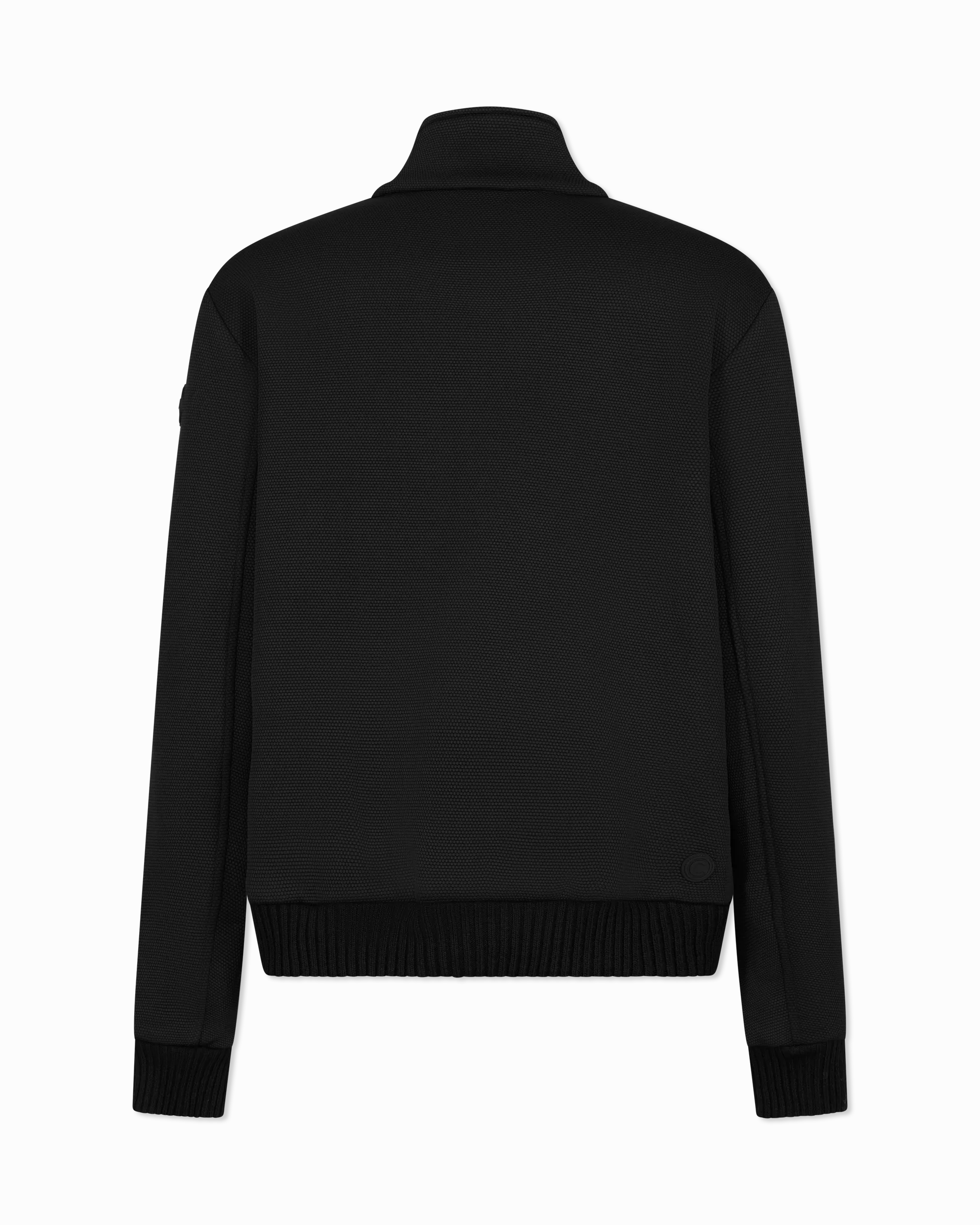 Evidence Honeycomb-Effect Knit Bomber Jacket