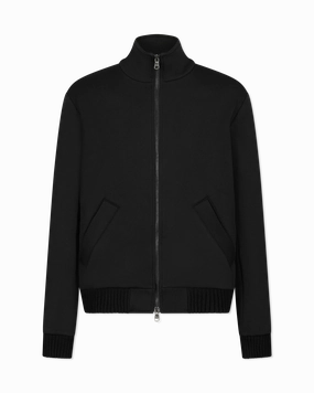 Evidence Honeycomb-Effect Knit Bomber Jacket