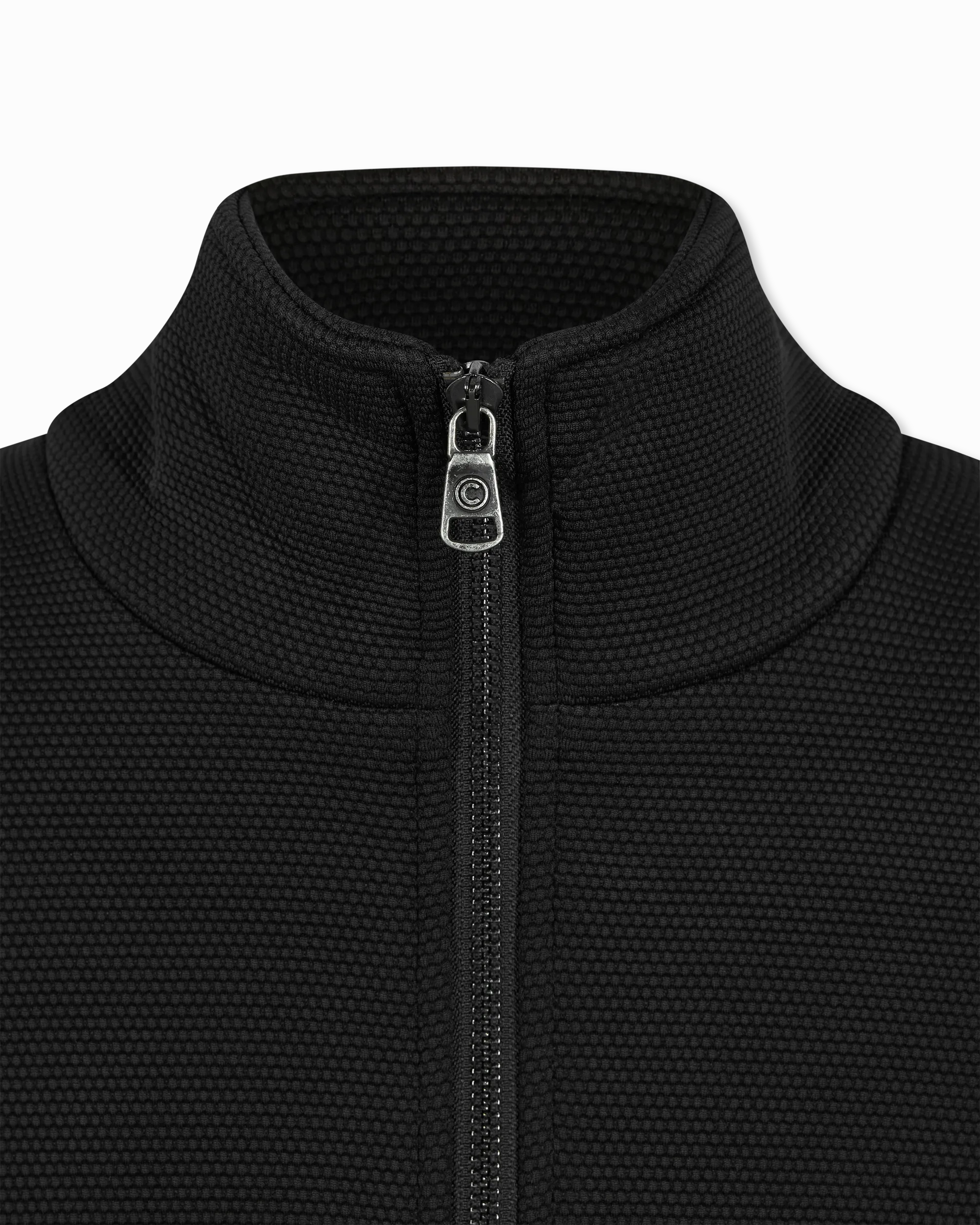 Evidence Honeycomb-Effect Knit Bomber Jacket