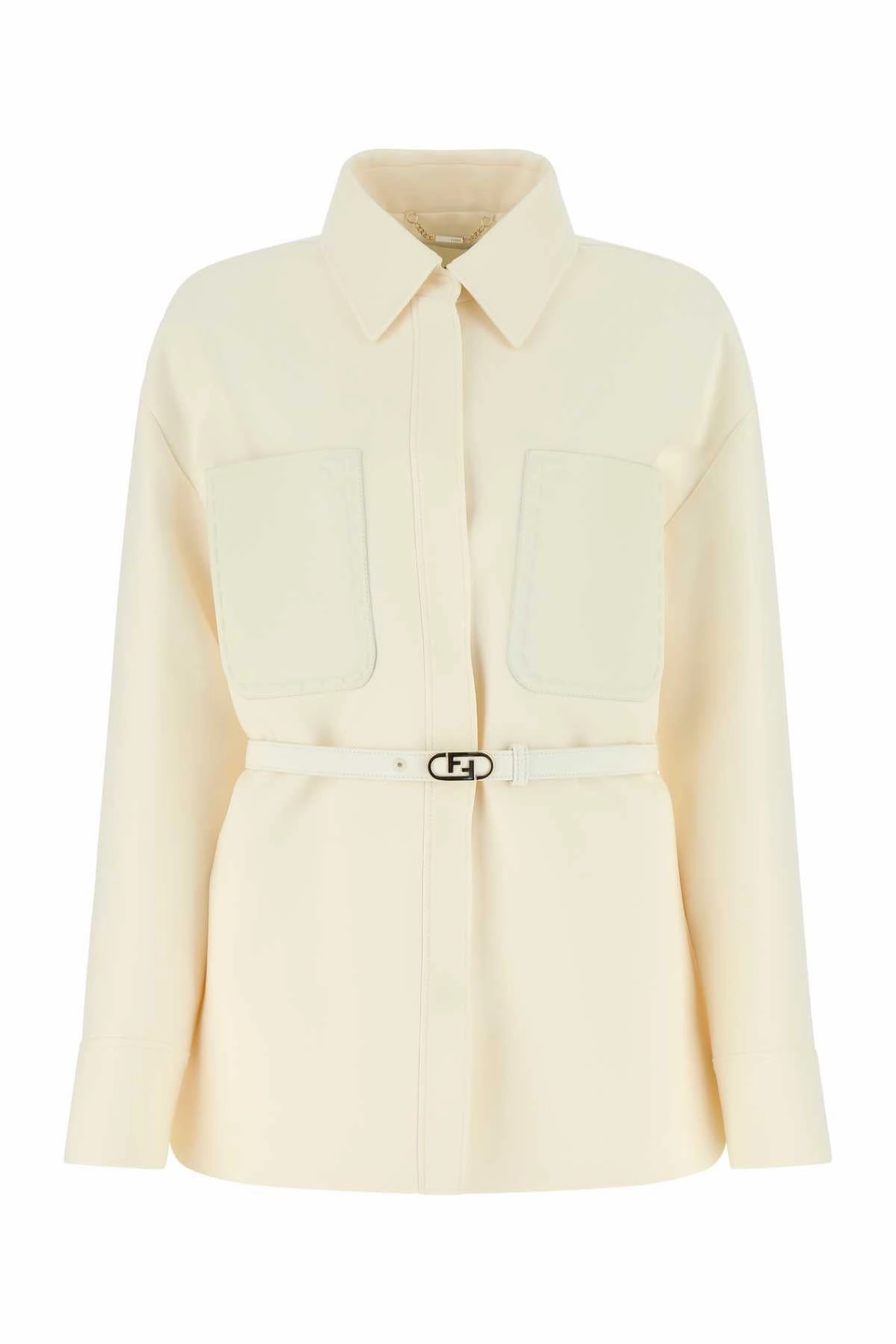 Fendi Belted Button-Down Jacket