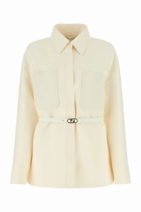 Fendi Belted Button-Down Jacket