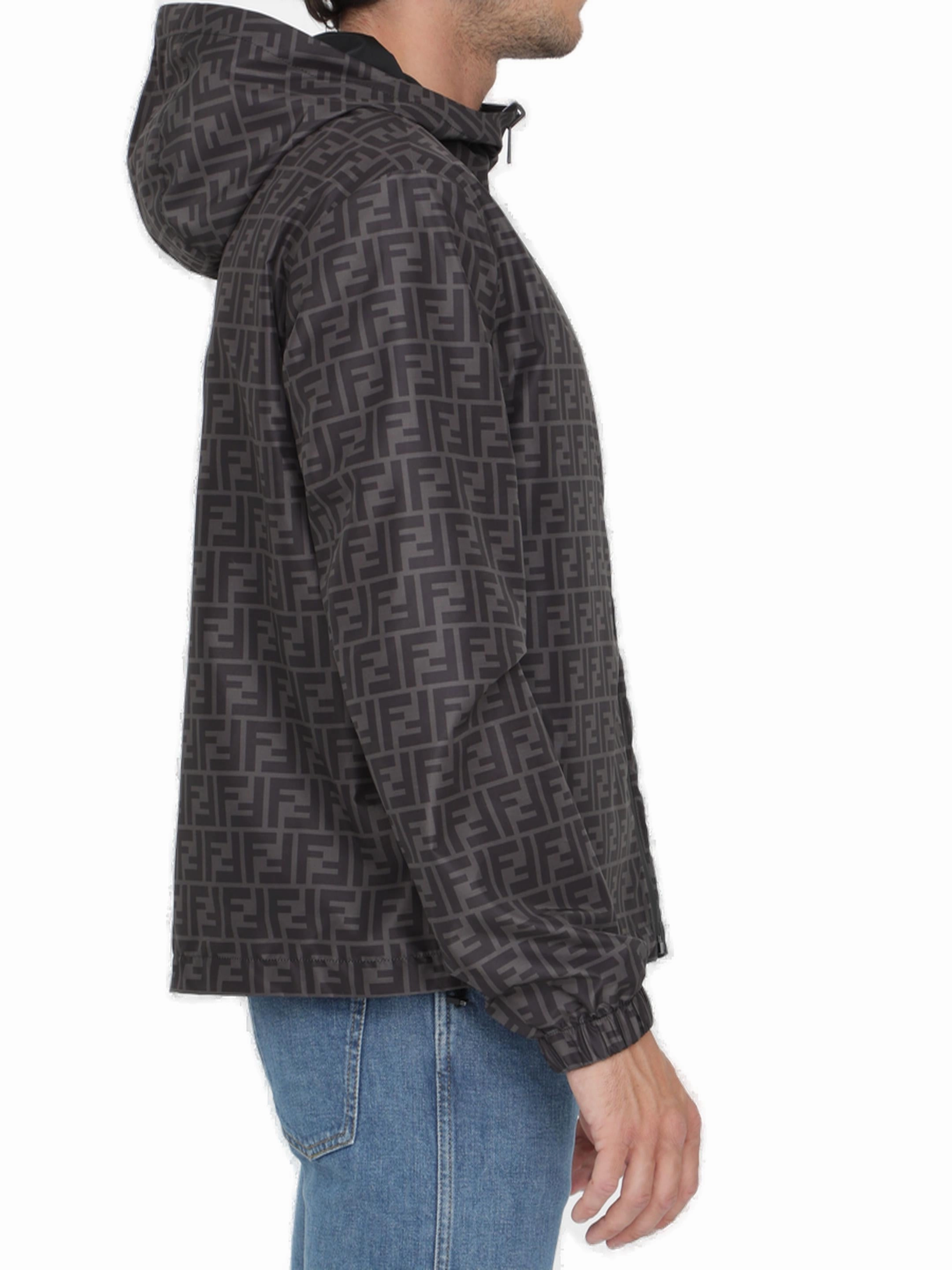 Fendi FF Printed Hooded Jacket