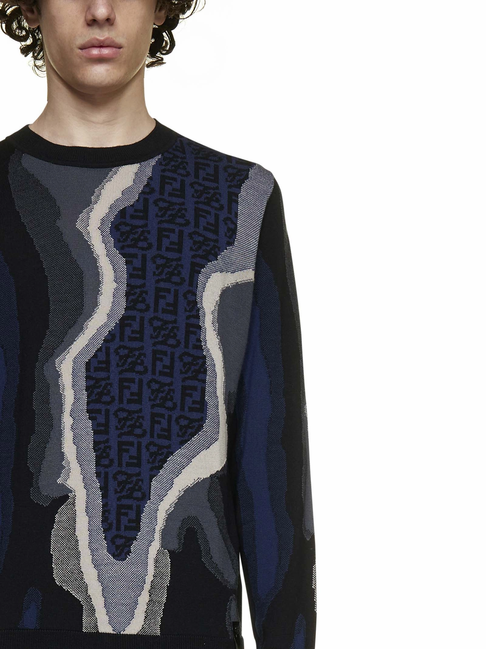 Fendi Graphic Logo Printed Sweater