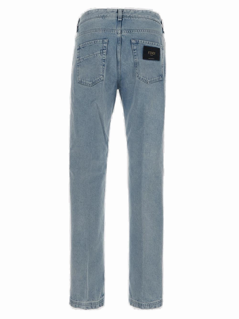 Fendi Logo Patch Denim Jeans