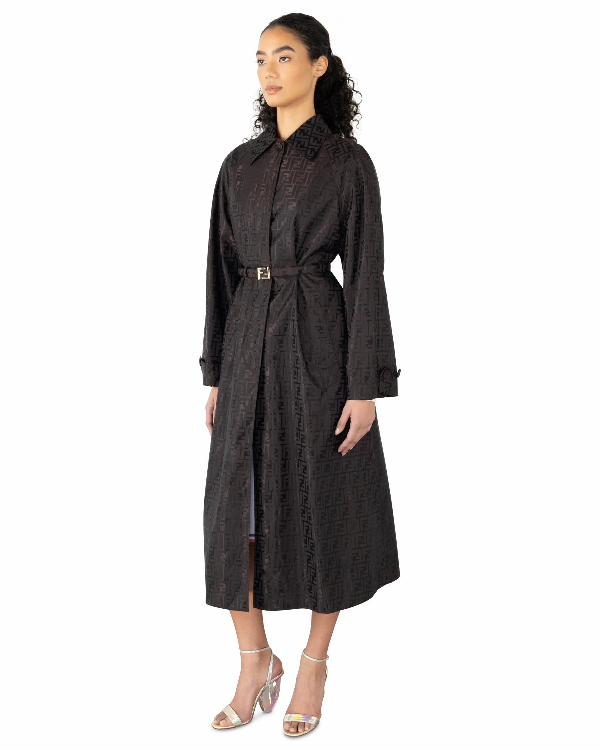 FF Jacquard Trench Coat