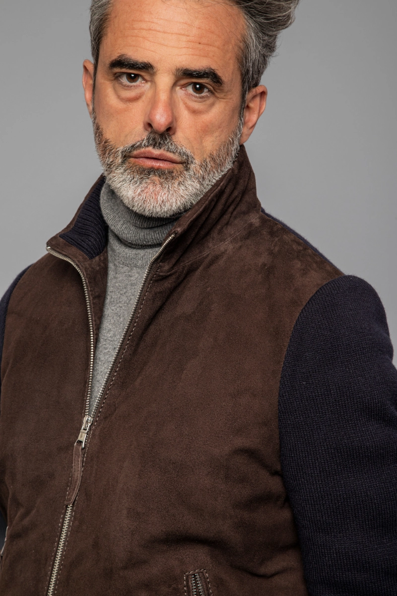 Francis Knit Leather Jacket