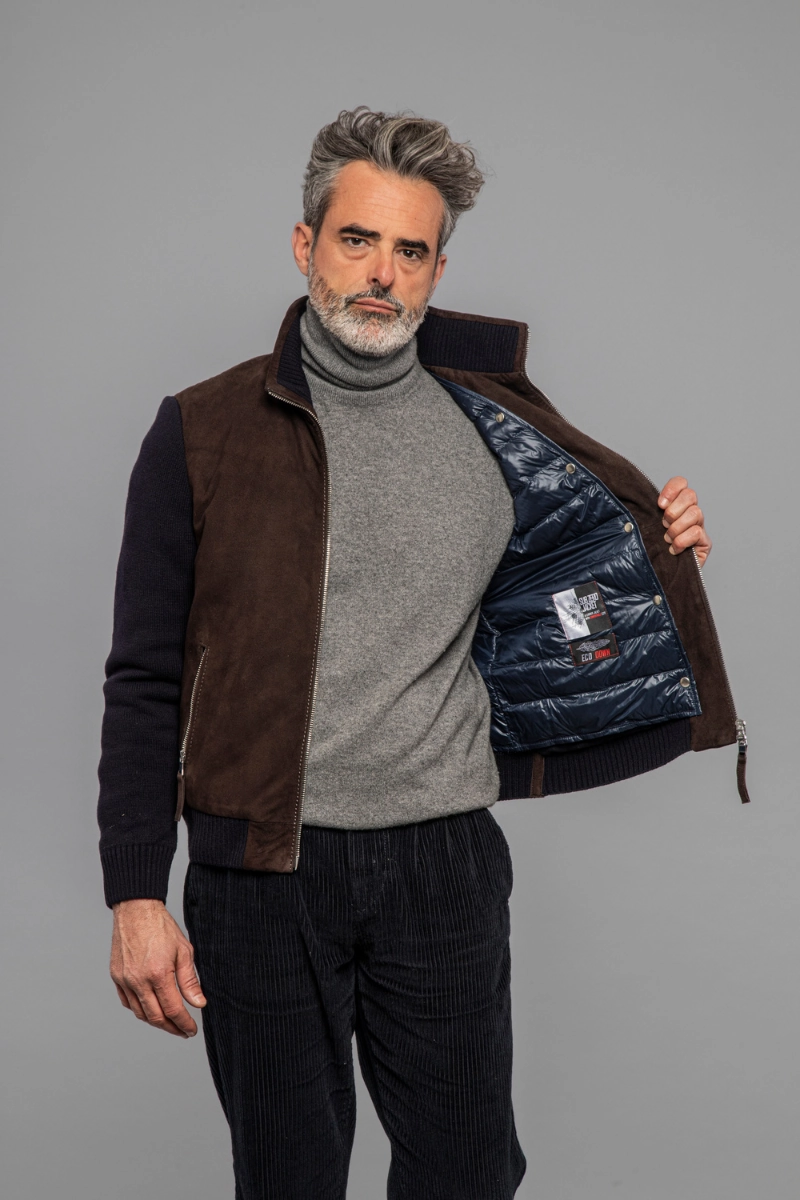 Francis Knit Leather Jacket