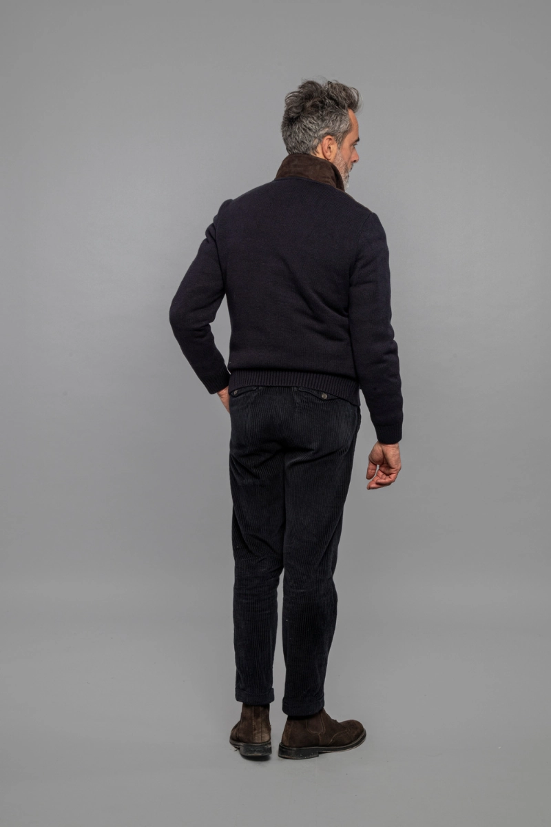 Francis Knit Leather Jacket