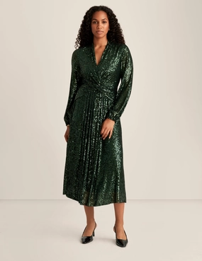 Front Twist Midi Dress