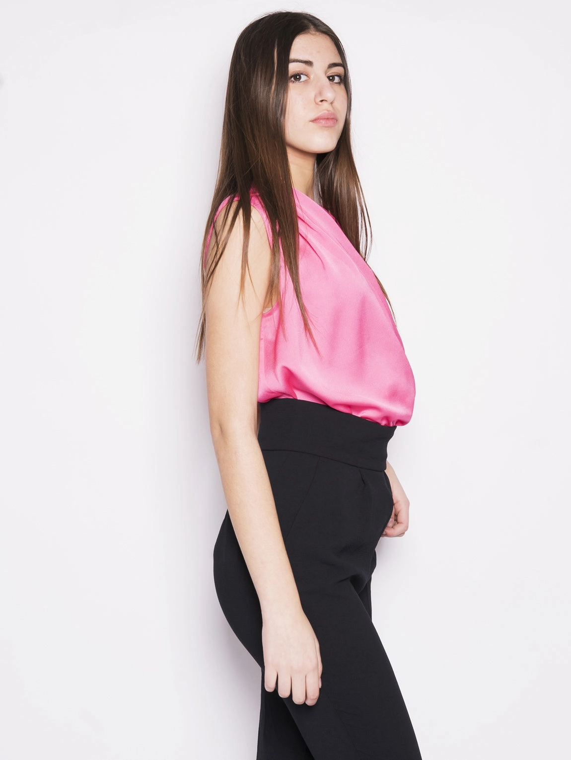 Fuchsia Pleated Body