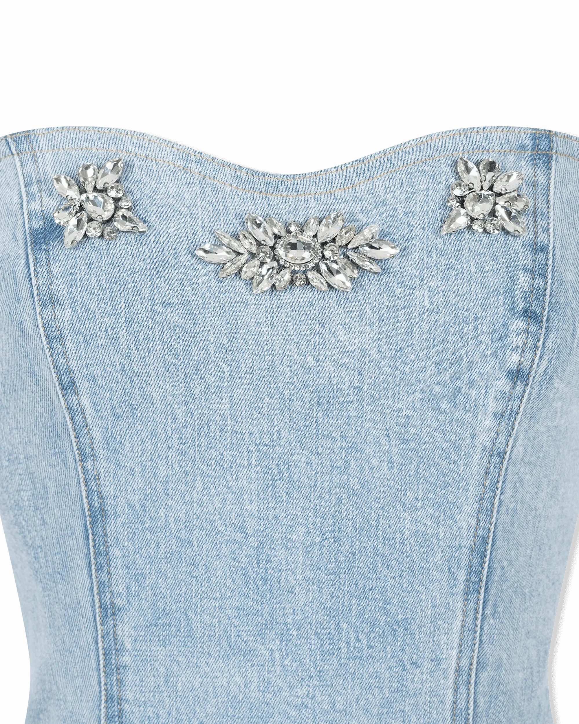 Generation Love Idara Crystal Denim Dress