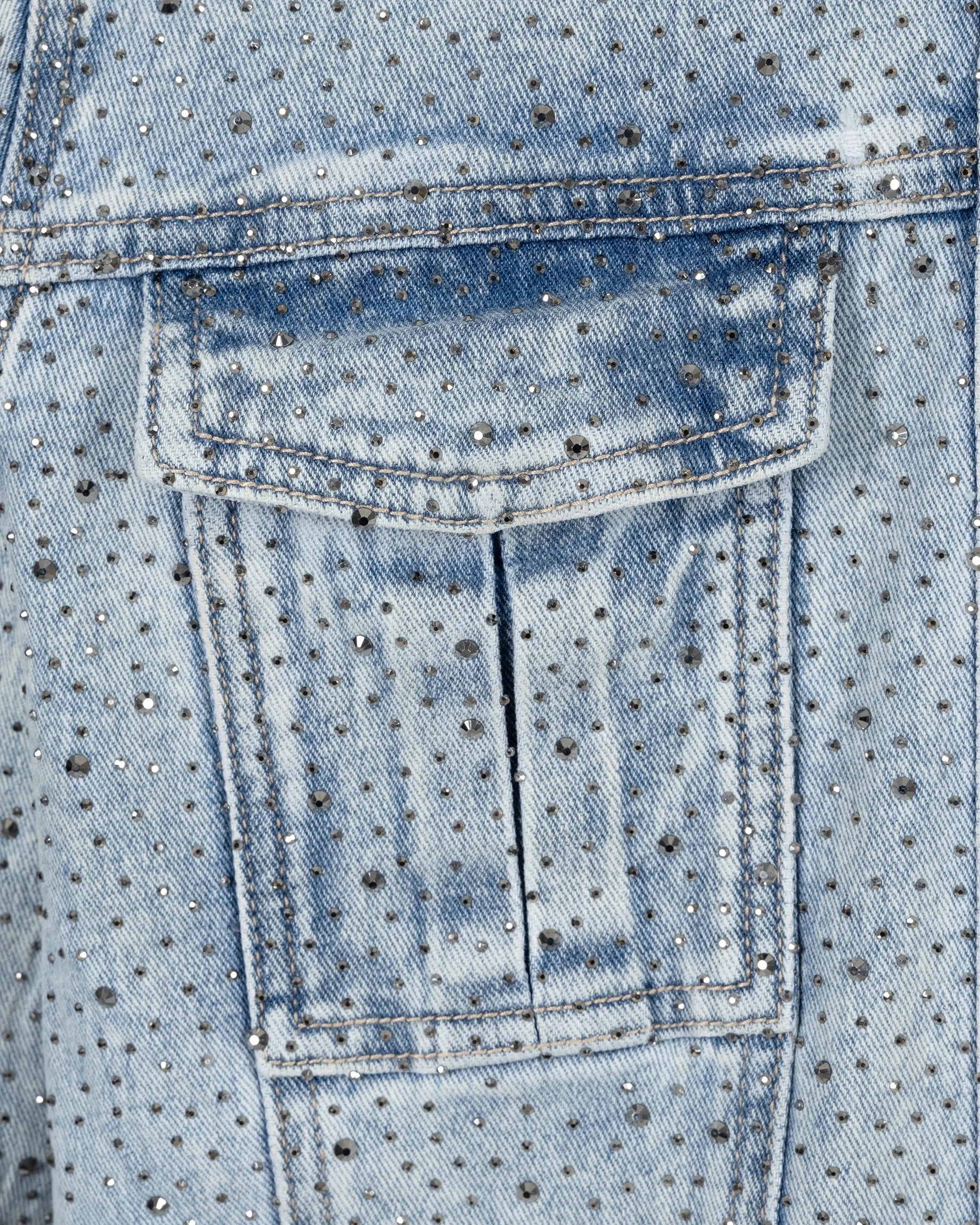 Generation Love Leona Crystal Denim Blazer