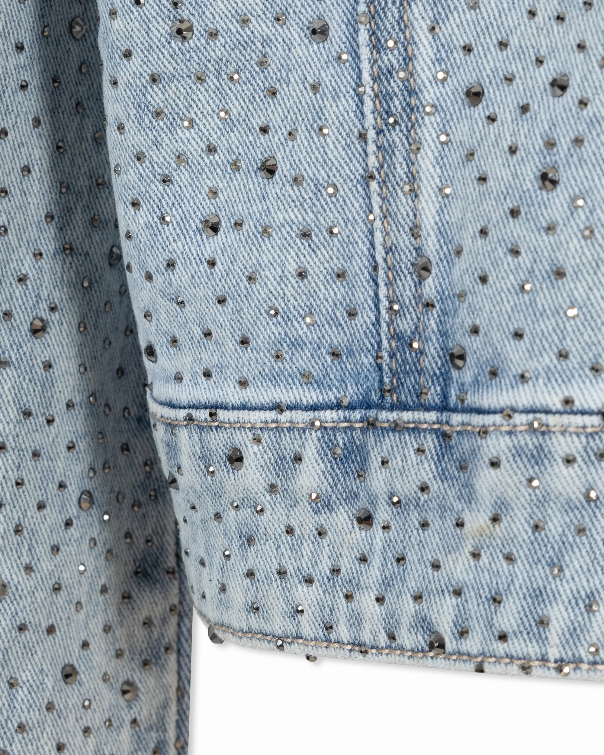Generation Love Leona Crystal Denim Blazer