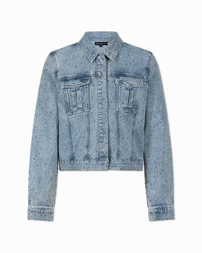 Generation Love Leona Crystal Denim Blazer