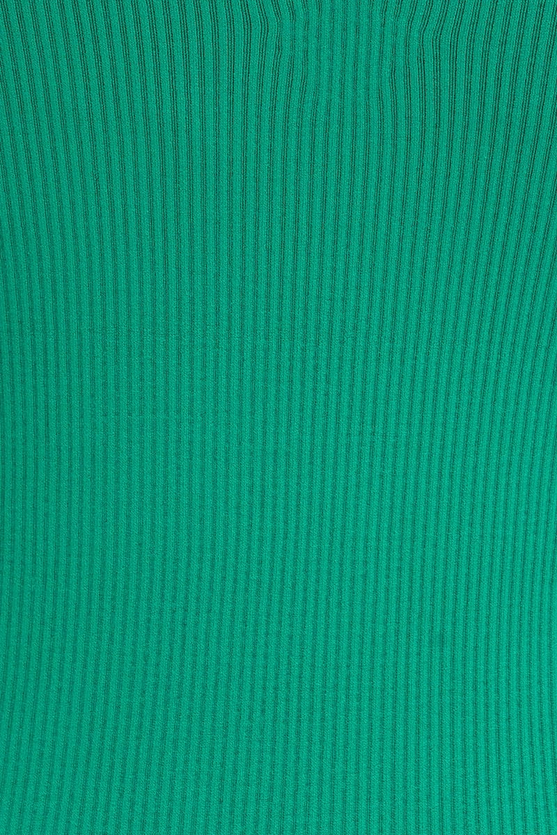 Green Bodycon Dress Sleeveless V-Neck Seamless