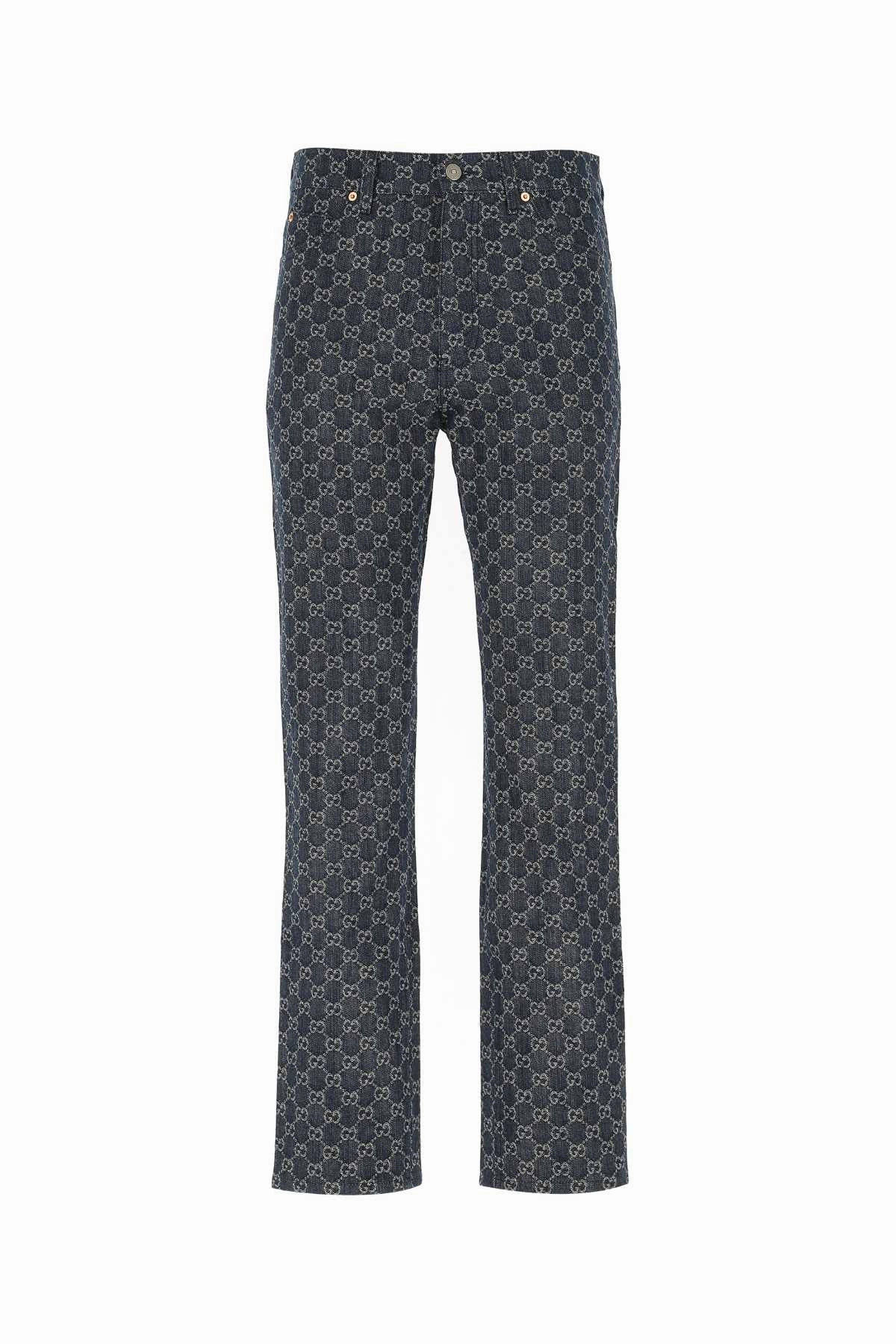 Gucci GG Jacquard Denim Jeans