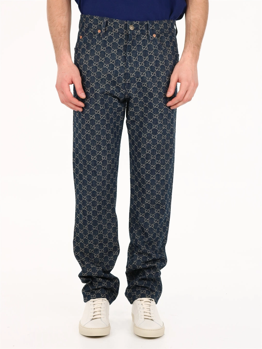 Gucci GG Jacquard Denim Jeans