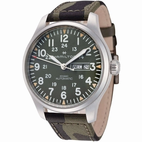 Hamilton Men's Watch - Khaki Field Automatic Green Dial Textile Strap | H70535061